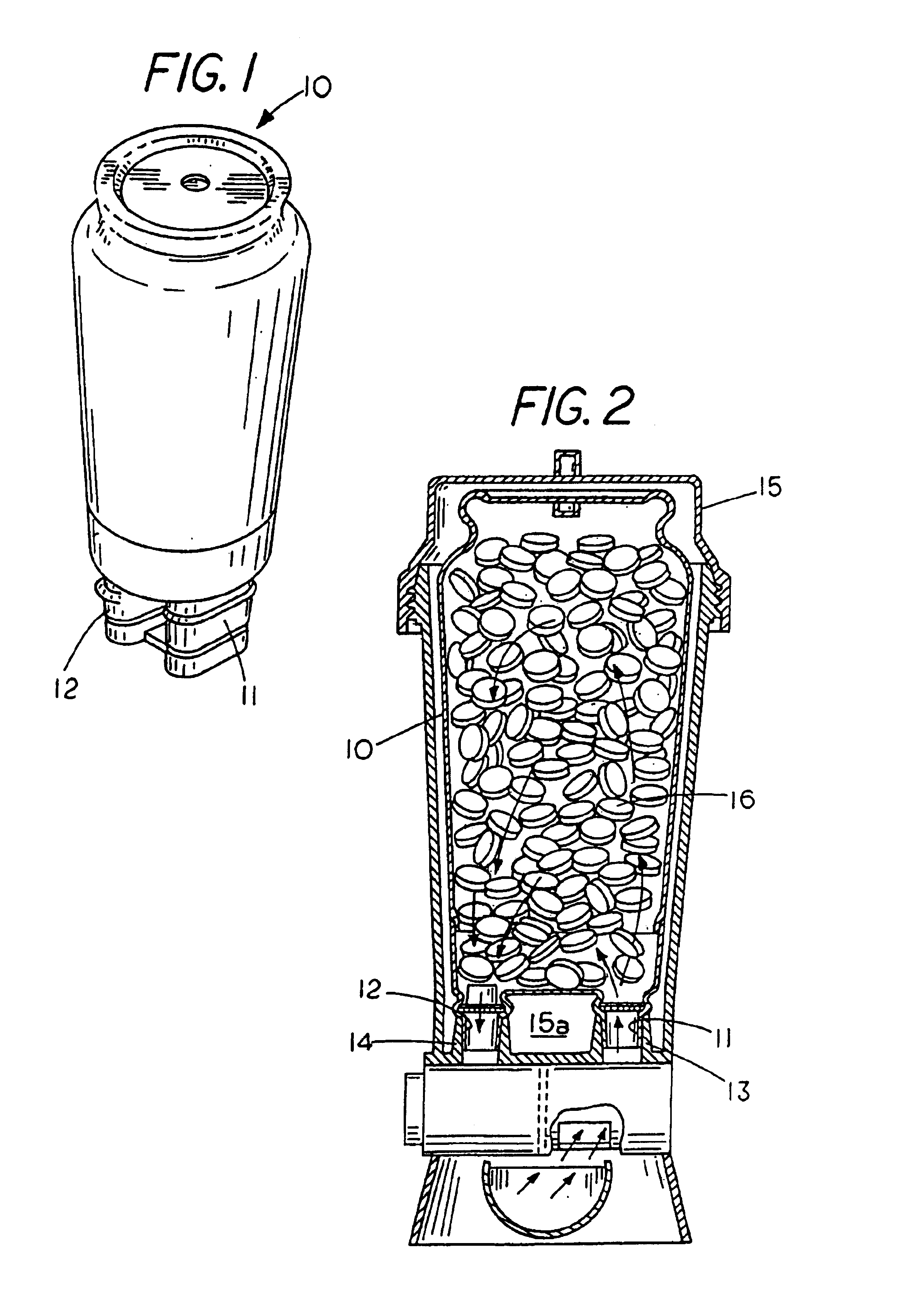 Combination inline dispenser and non-fitted cartridge
