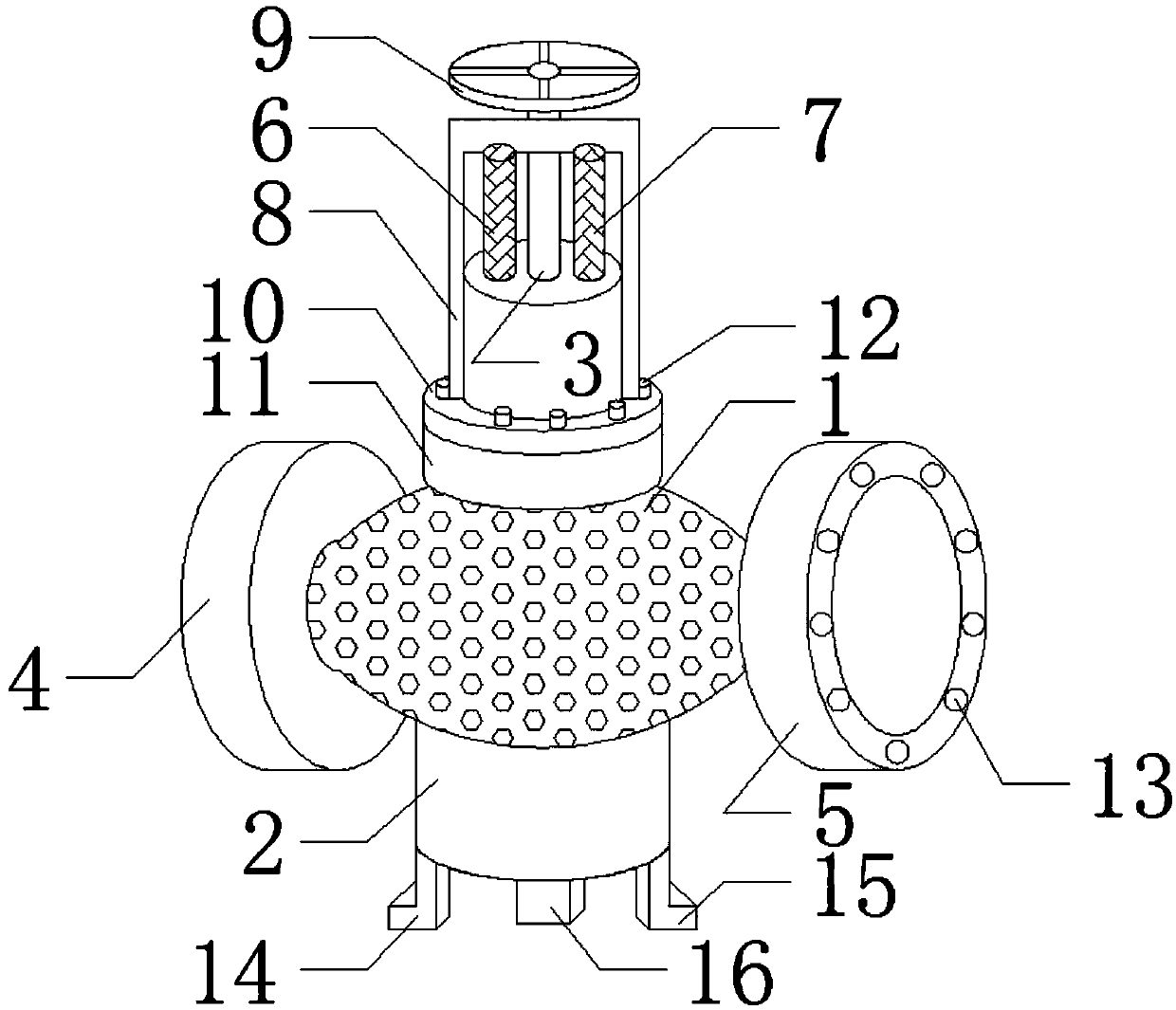 Protective device for regulating valve core
