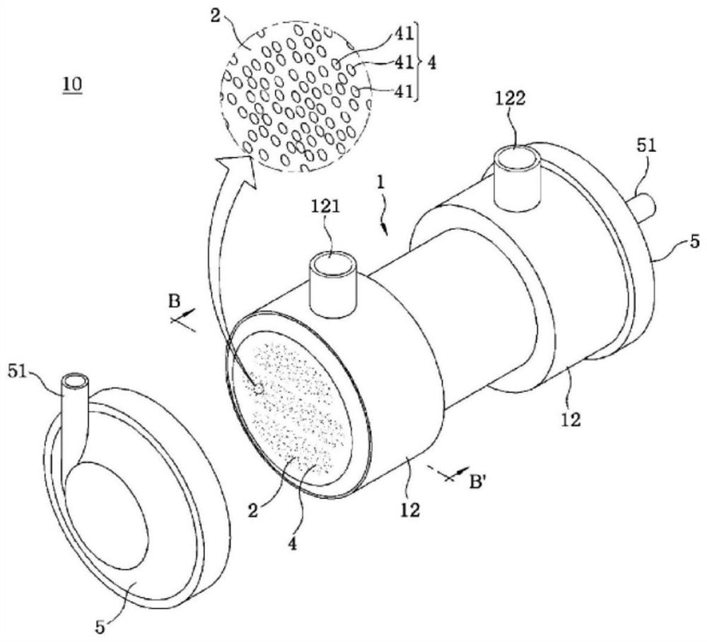 A detachable hollow fiber membrane module and its assembly method