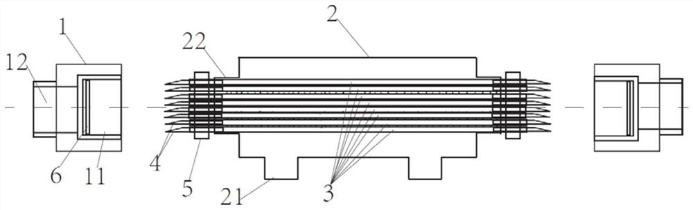 A detachable hollow fiber membrane module and its assembly method