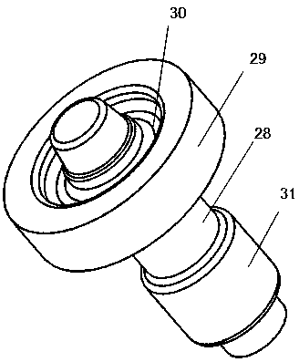 Long shaft gear precise forming device with boss