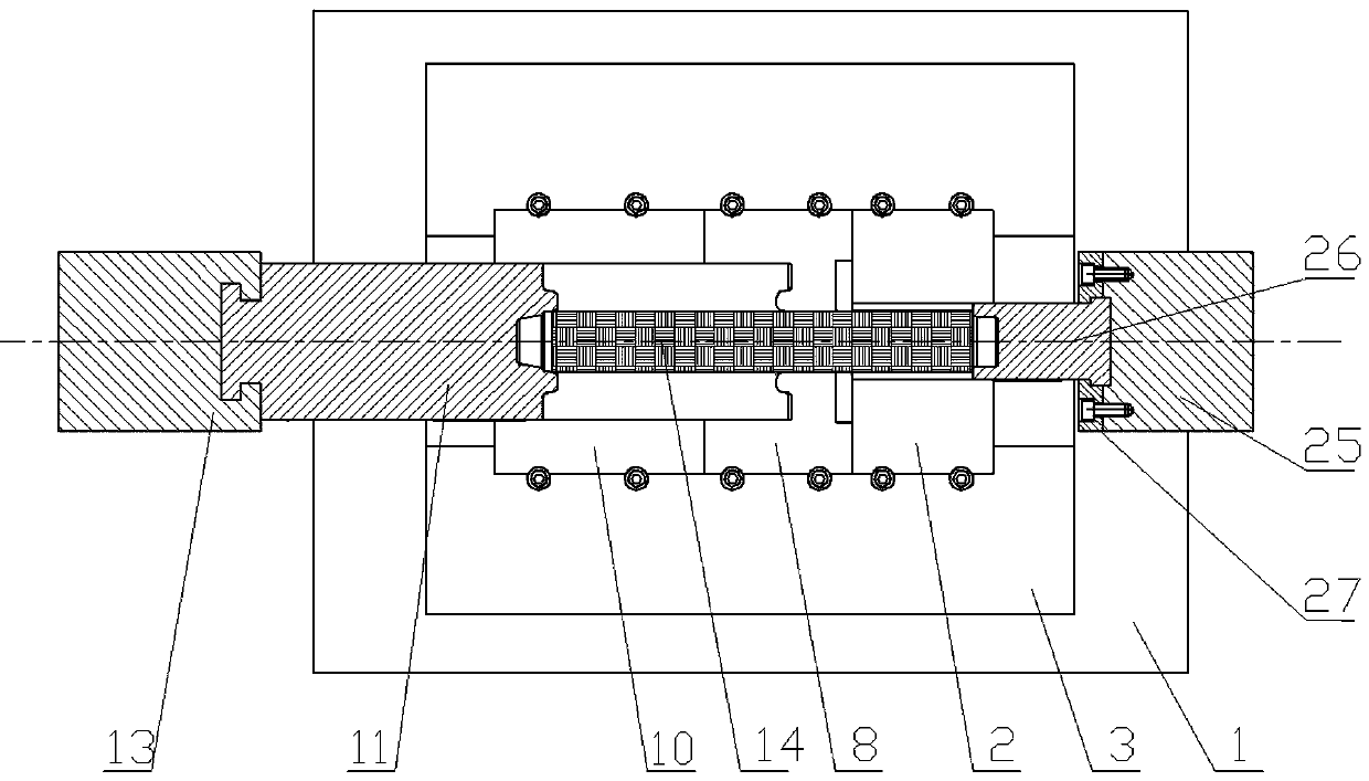 Long shaft gear precise forming device with boss