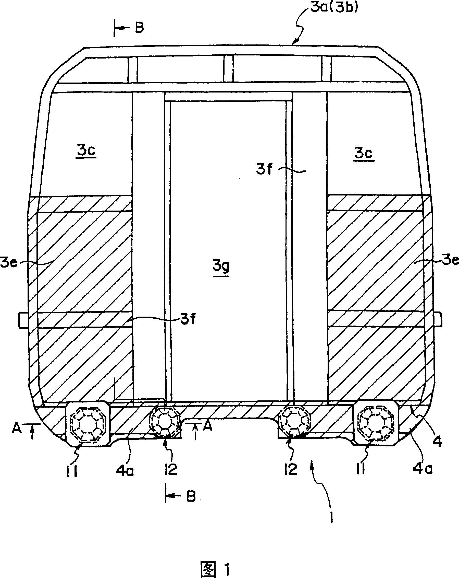 Collision energy absorbing device and railway vehicle having the device