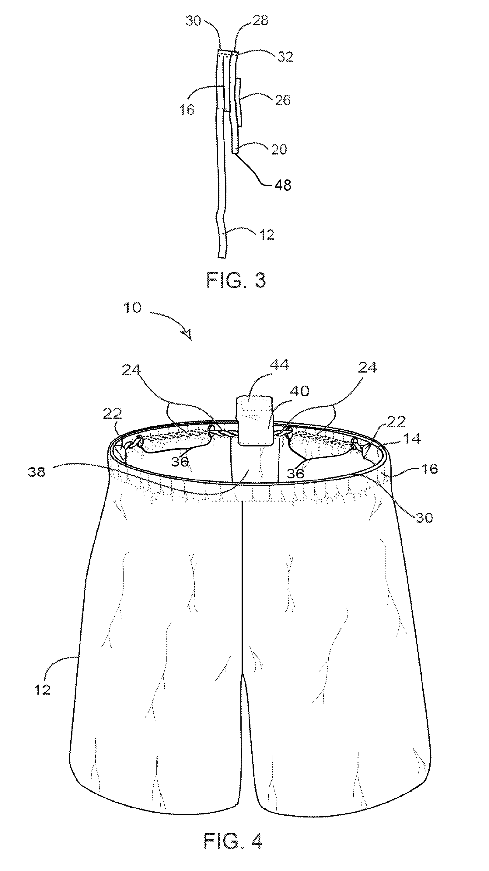 Lower-body garment having a secure waist assembly