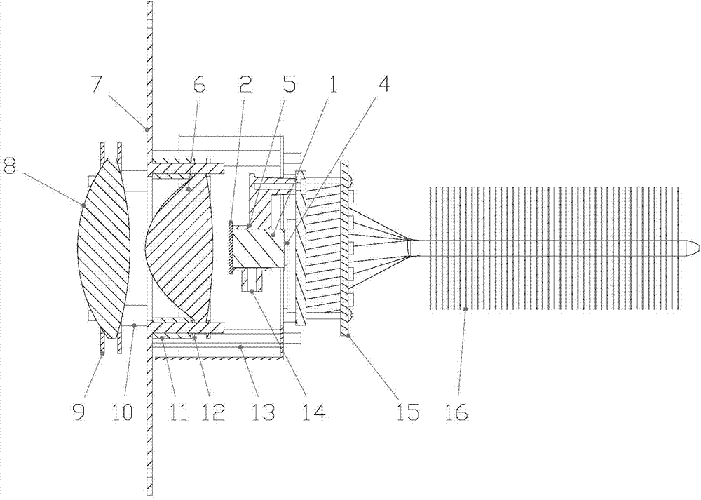 LED lamplight projection method and lamplight projection device included in same