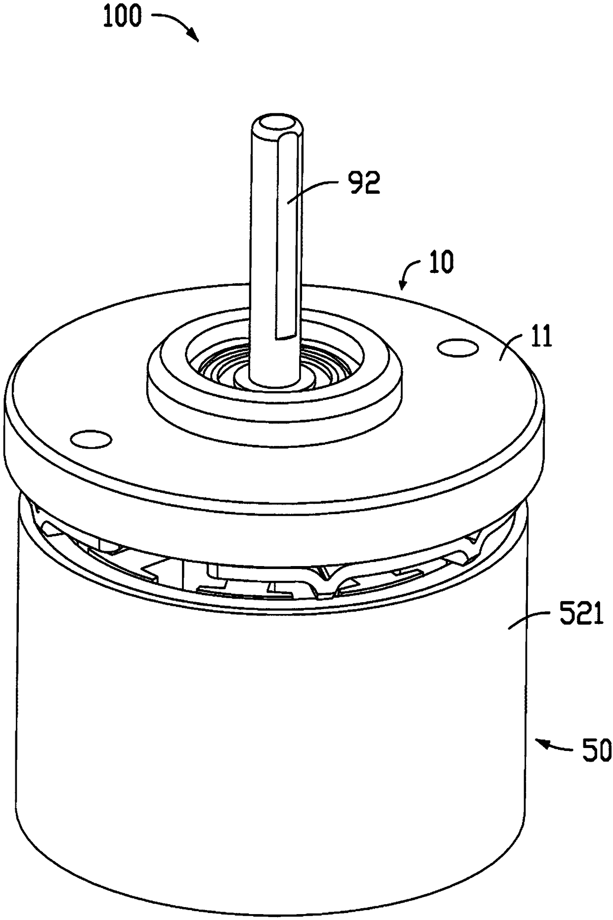 Motor, power device, and unmanned aerial vehicle using the power device