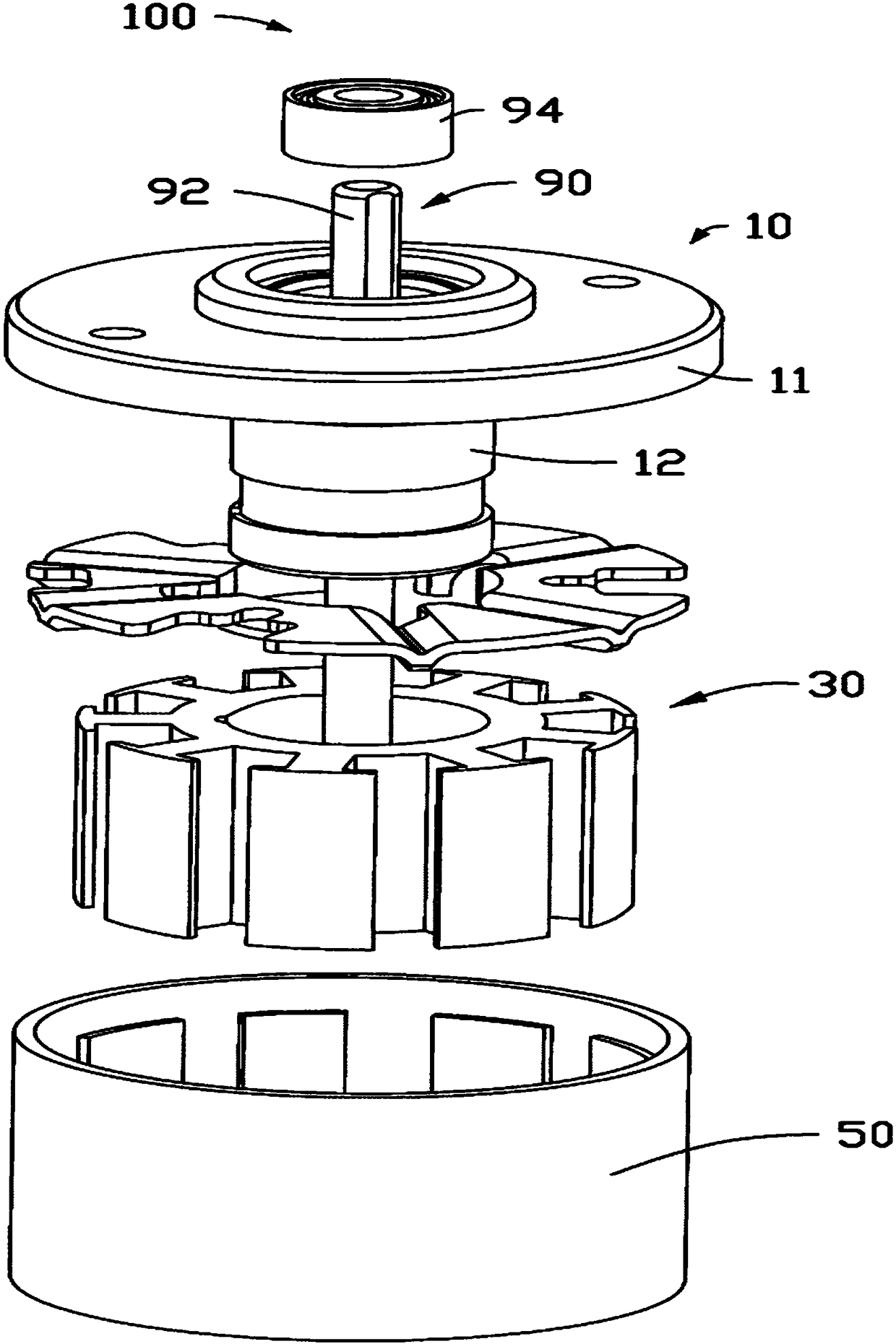 Motor, power device, and unmanned aerial vehicle using the power device