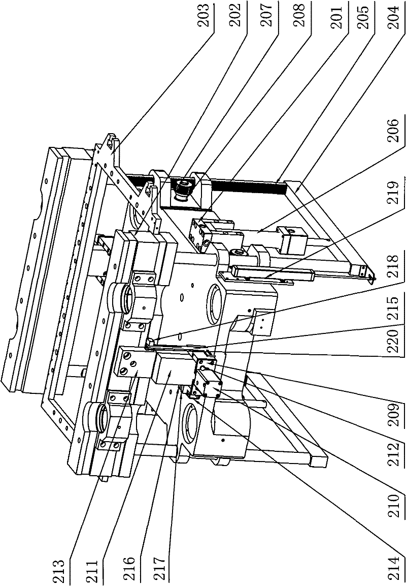 Multi-station framework switching structure of injection machine