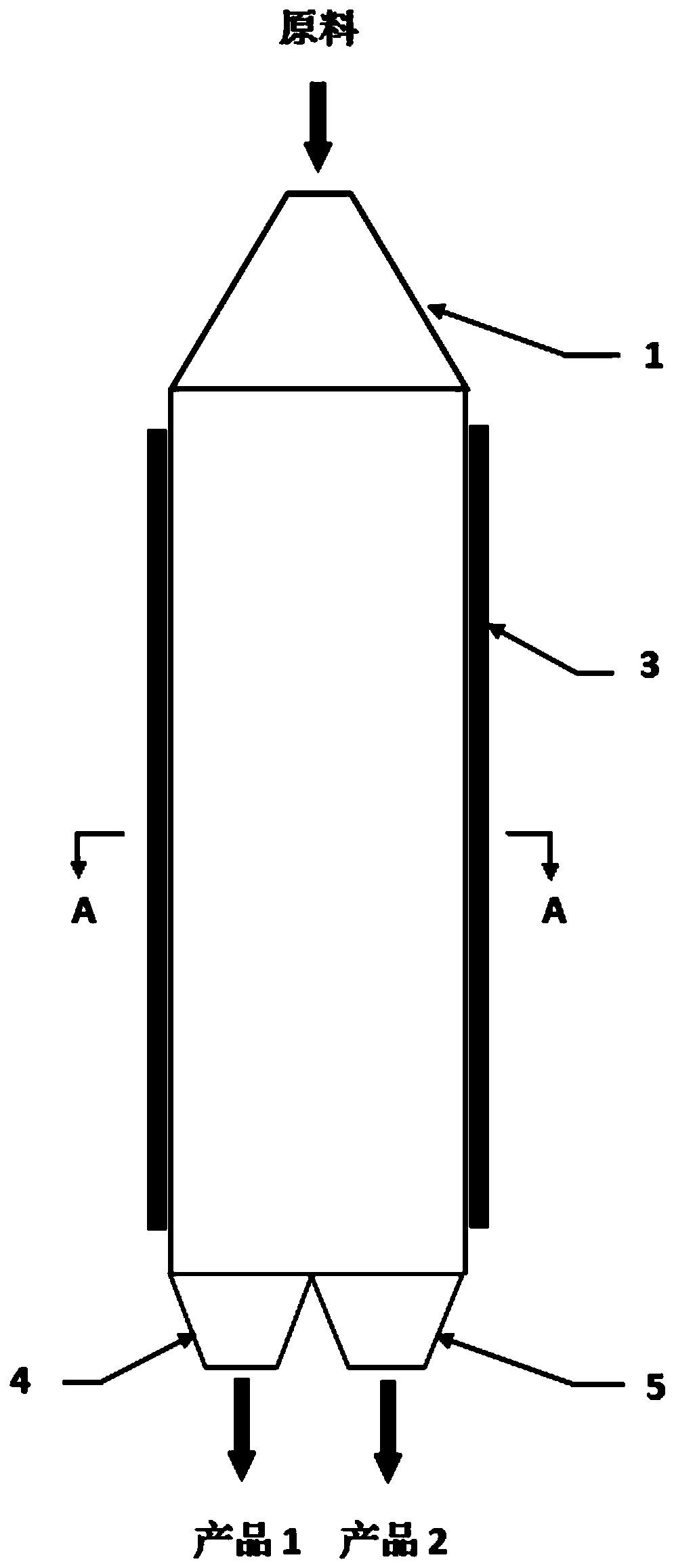 A triboelectric separator filled with packing friction plate