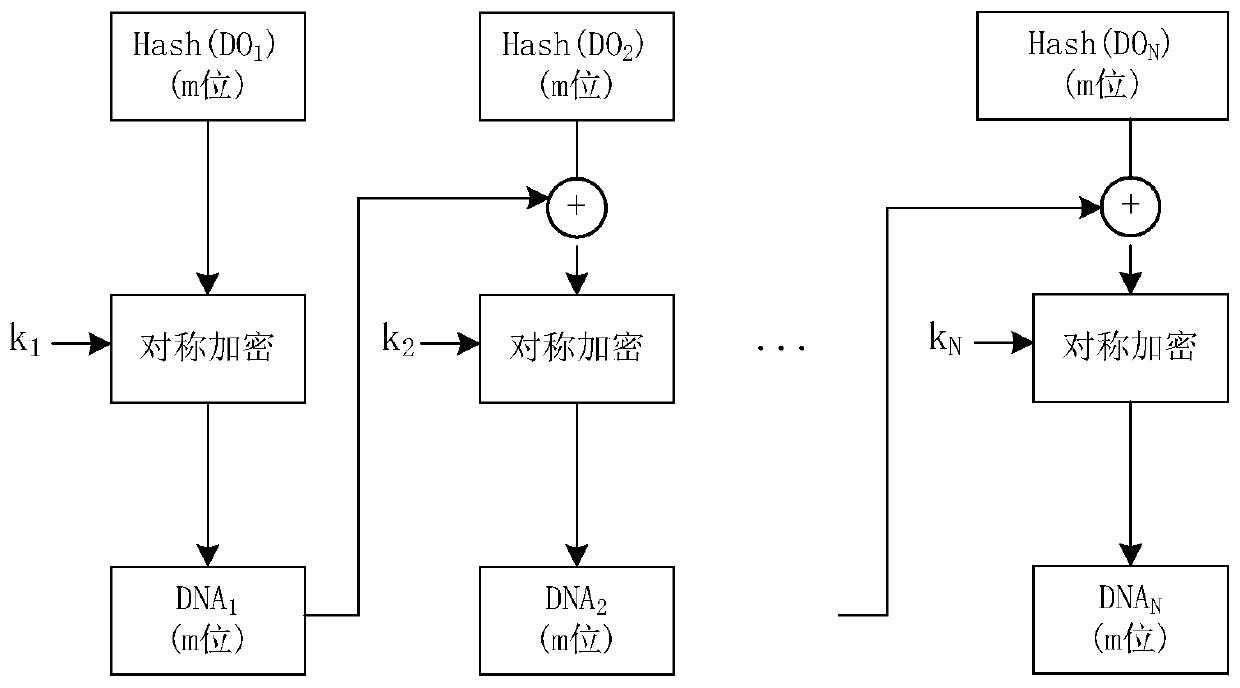 DNA generation and verification method for data object