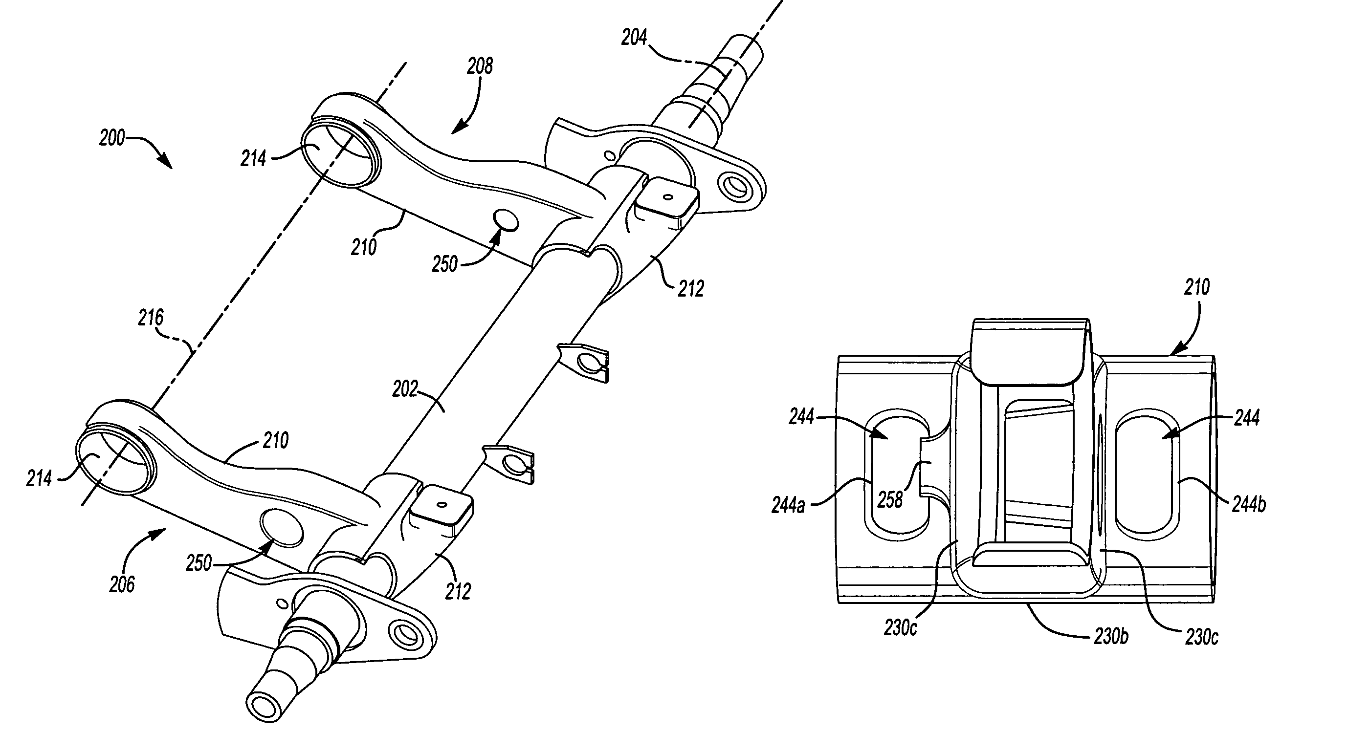 Cast trailing arm assembly for trailer suspension