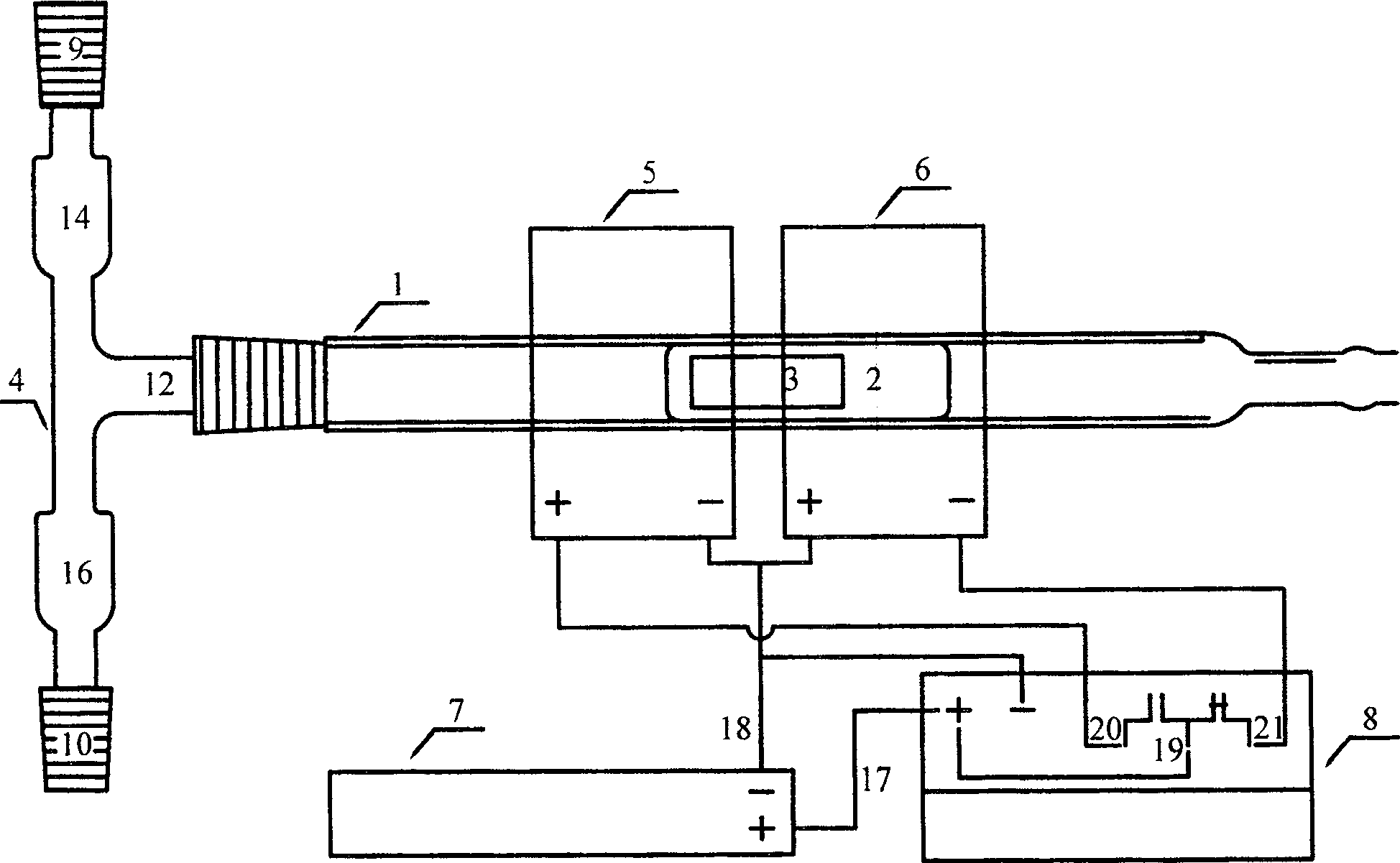 Glass magnetic force piston-type pump