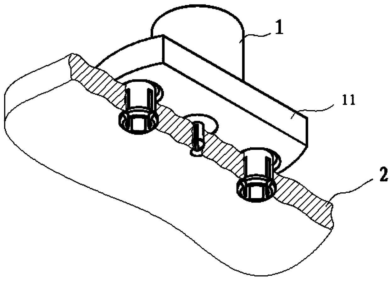 Connection structure for radio frequency coaxial connector and printed circuit board