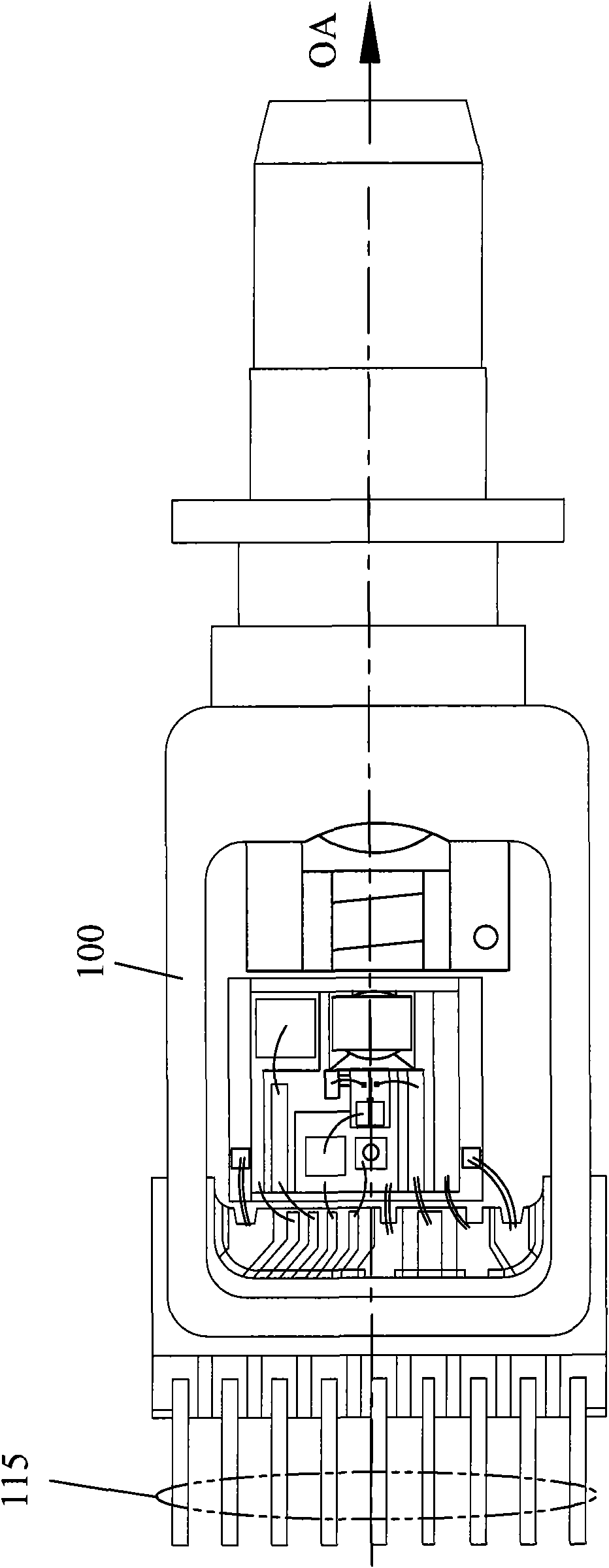 Refrigeration coaxial light-emitting pipe core