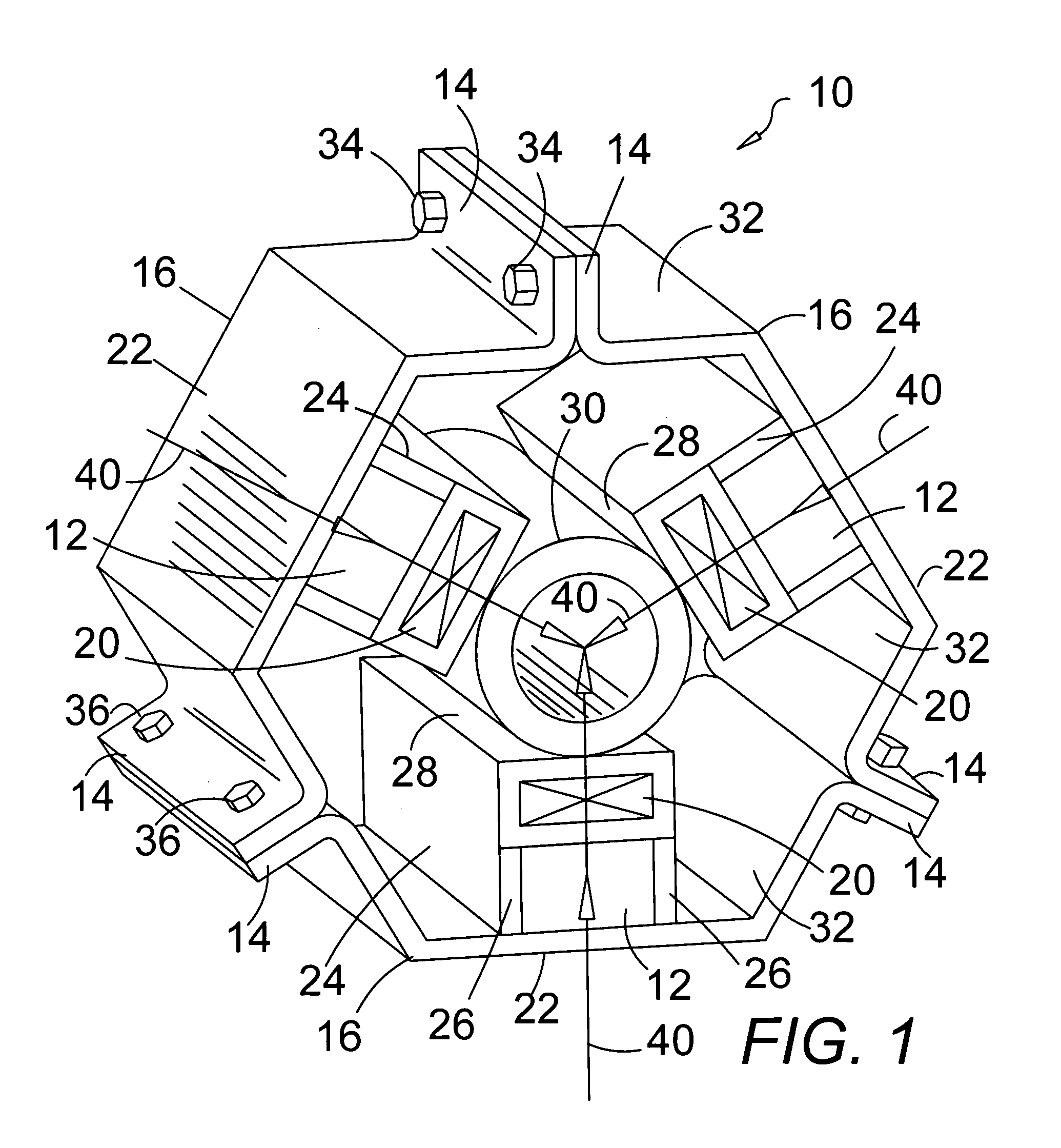 Device for focusing a magnetic field to treat fluids in conduits