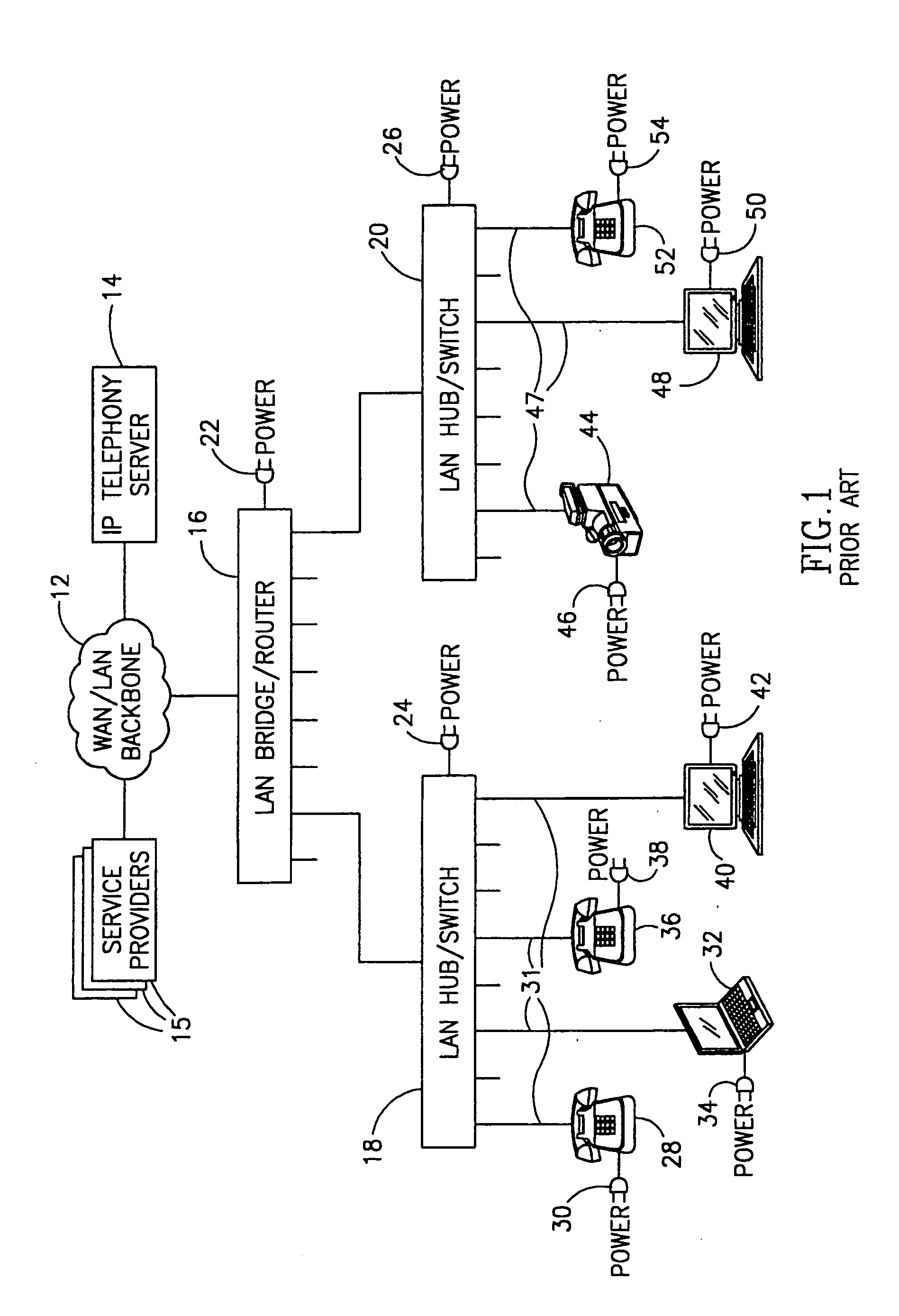 System for powering a switch over data communication cabling infrastructure