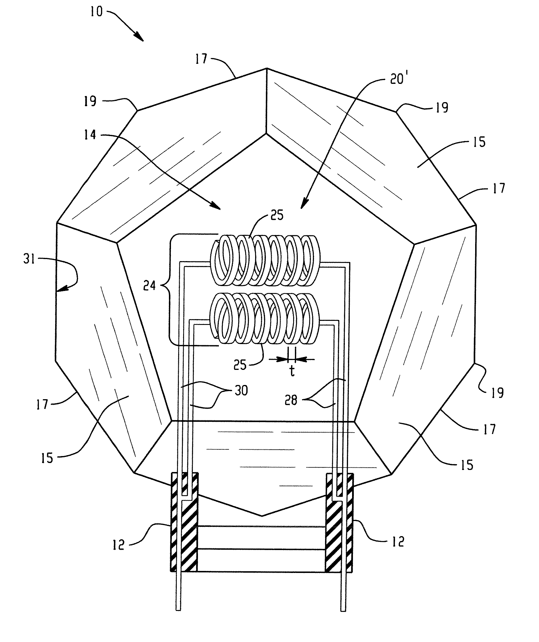 Lamp with IR suppressing composite