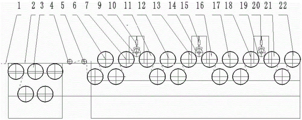 Multi-stage stretching device for plastic flat wires