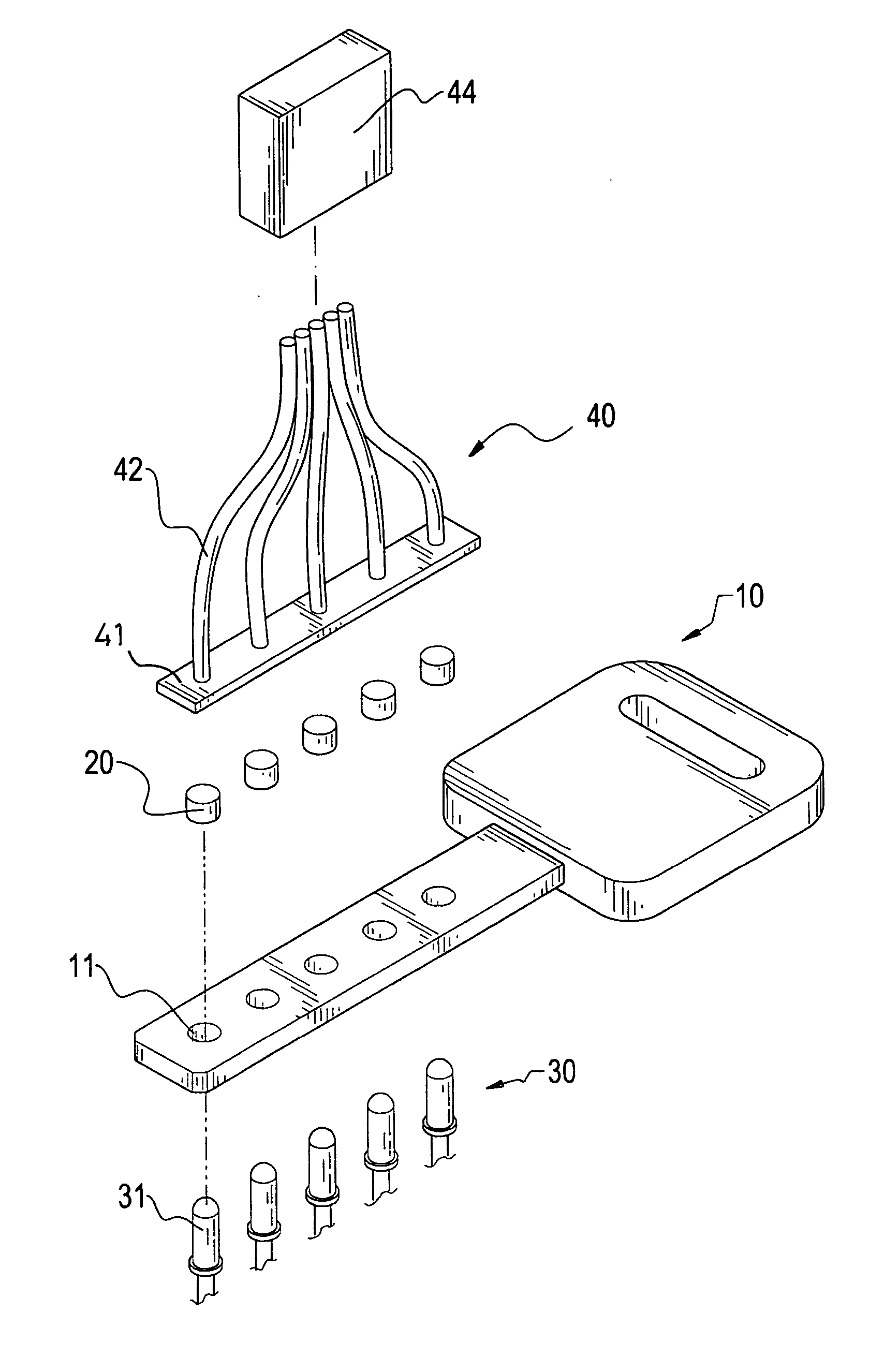 Unlocking method by identification of colored light rays and unlocking apparatus using this method