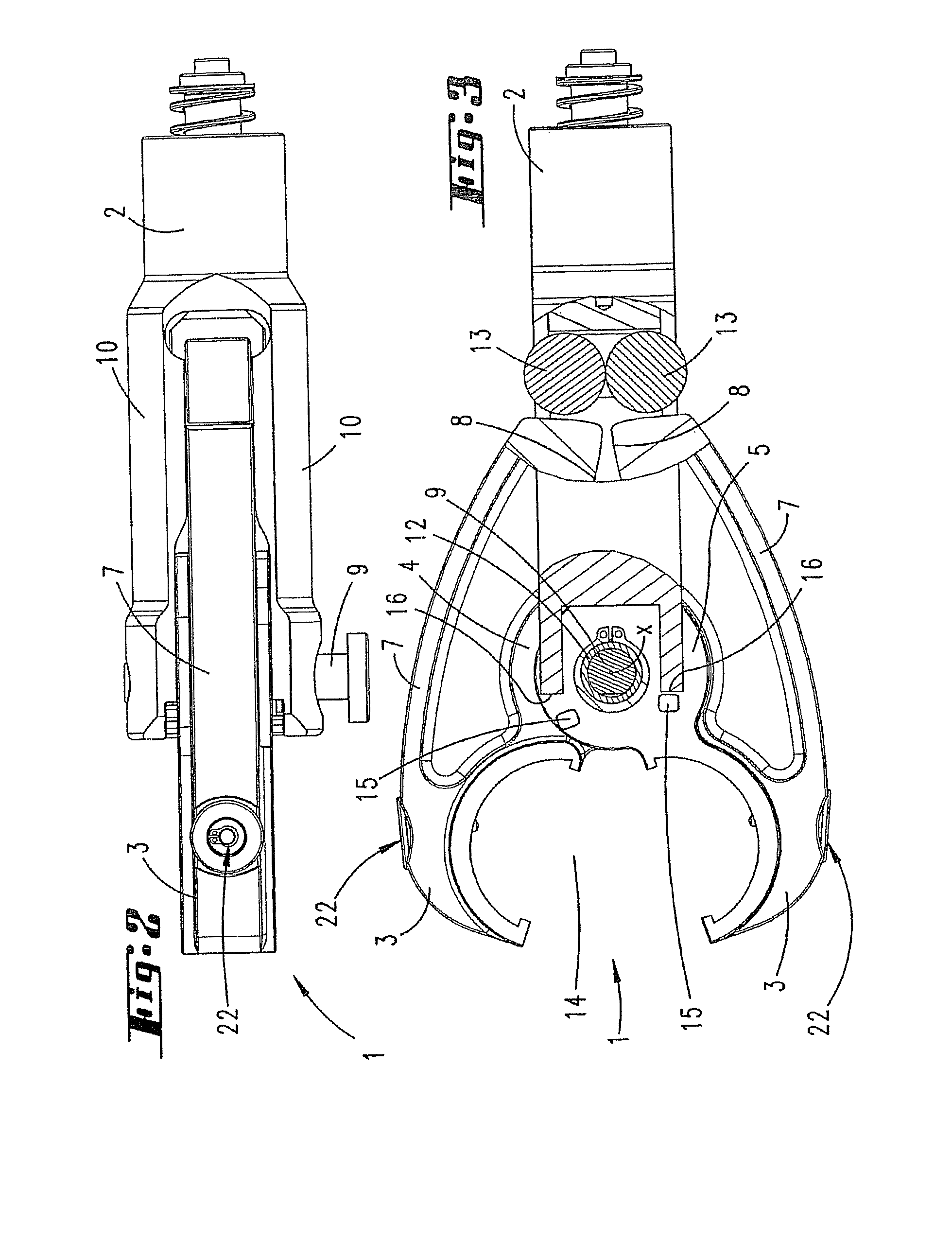 Pair of pressing jaws for hydraulic or electric pressing tools