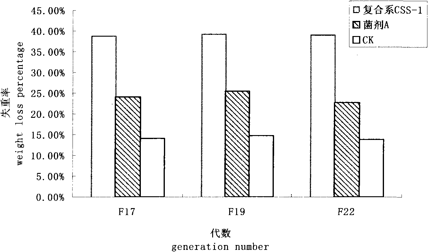 Method for constructing composite bacteria system for decaying maize straws