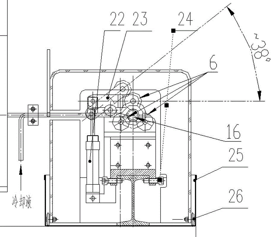 A quenching machine tool capable of preventing bending deformation of slender rods during quenching