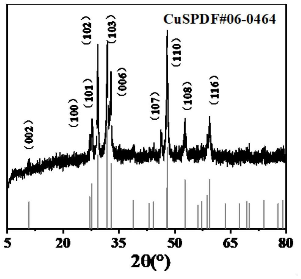 Preparation method of copper sulfide electrode material and application of copper sulfide electrode material in extraction of copper from sewage