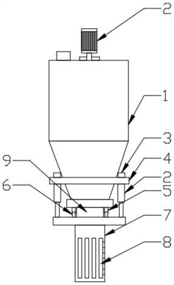 5G network-based automatic discharging hopper device used for port