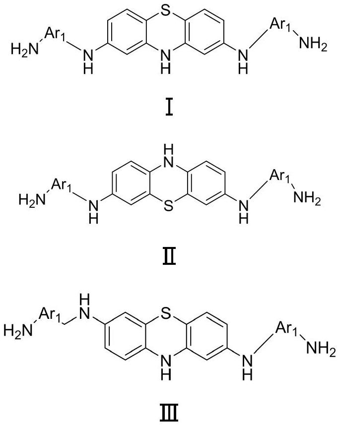 Diamine containing phenothiazine structure and preparation method for synthesizing polyimide