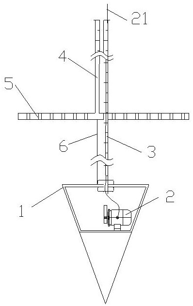 Device for measuring depth of slurry in cast-in-place pile
