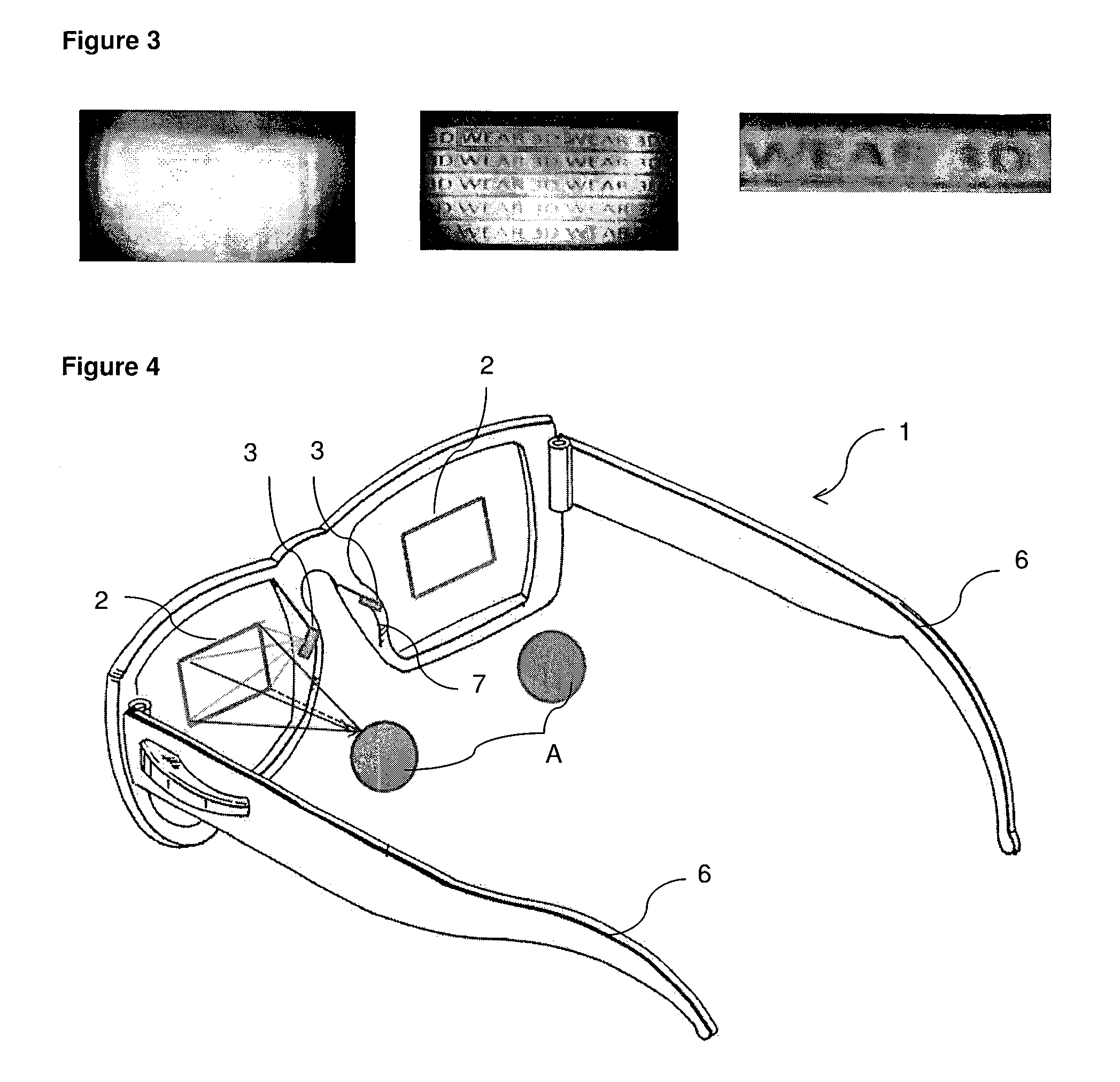 Image display device in the form of a pair of eye glasses comprising micro reflectors