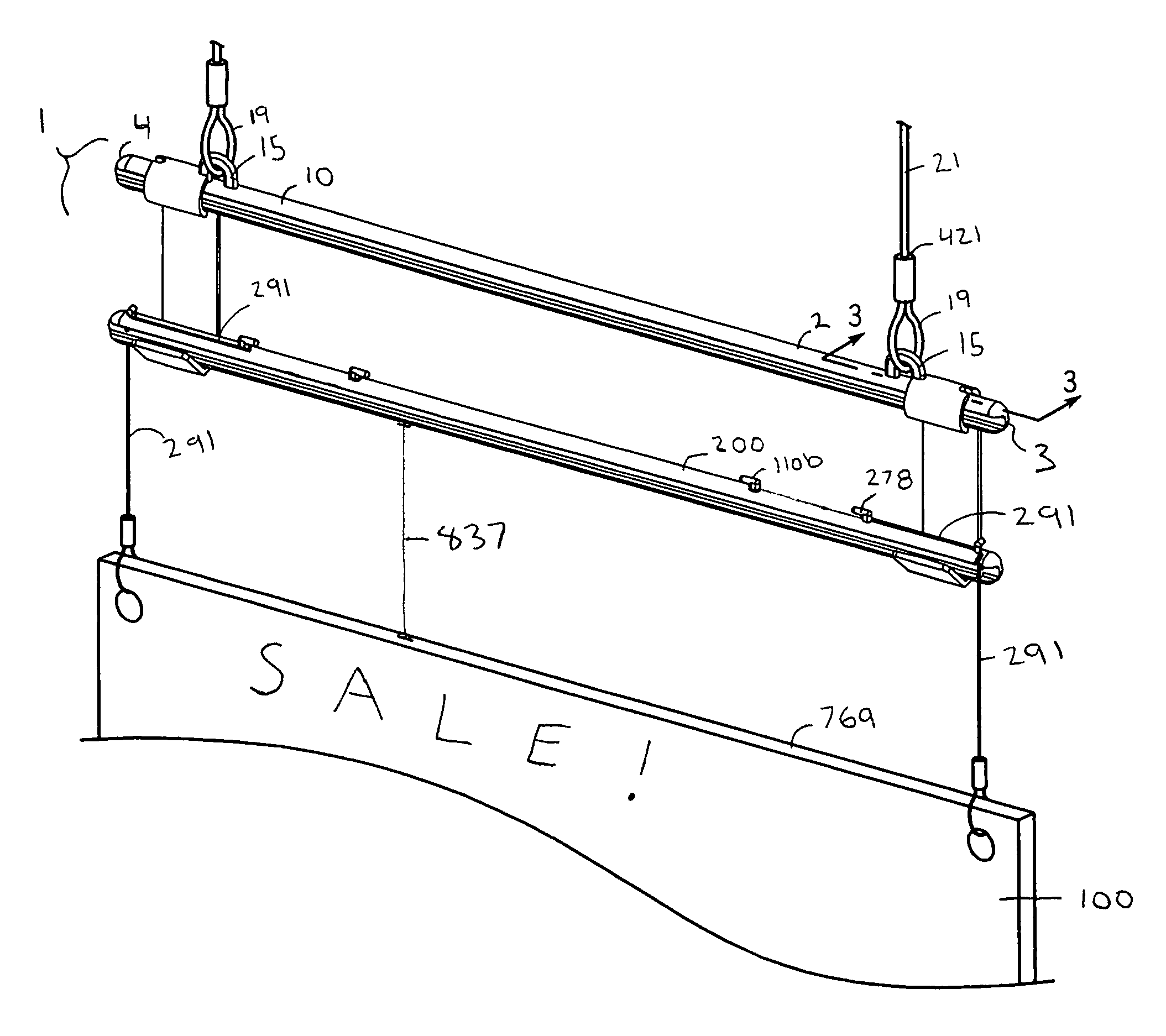 Adjustable sign frame and method of using the same