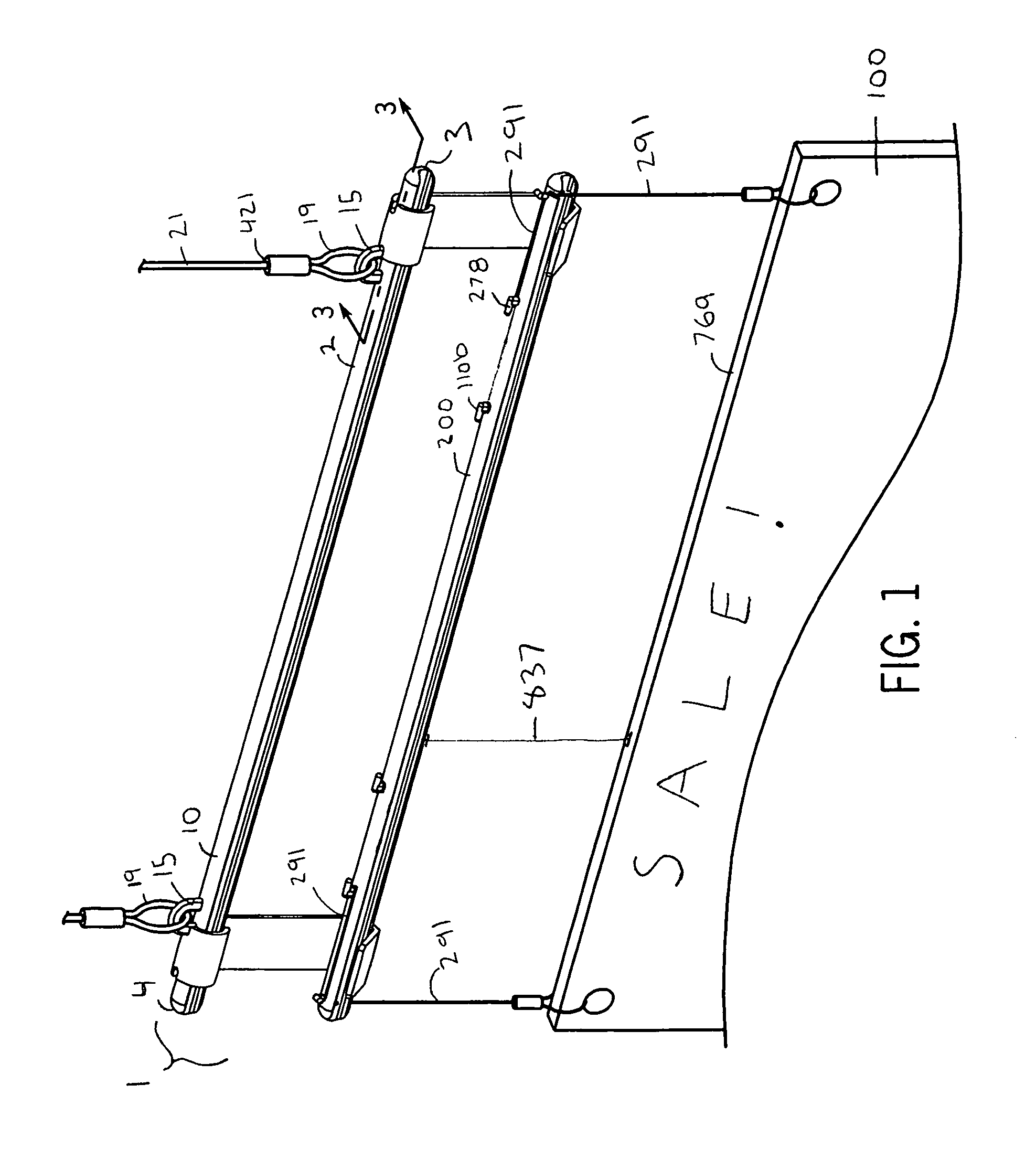 Adjustable sign frame and method of using the same