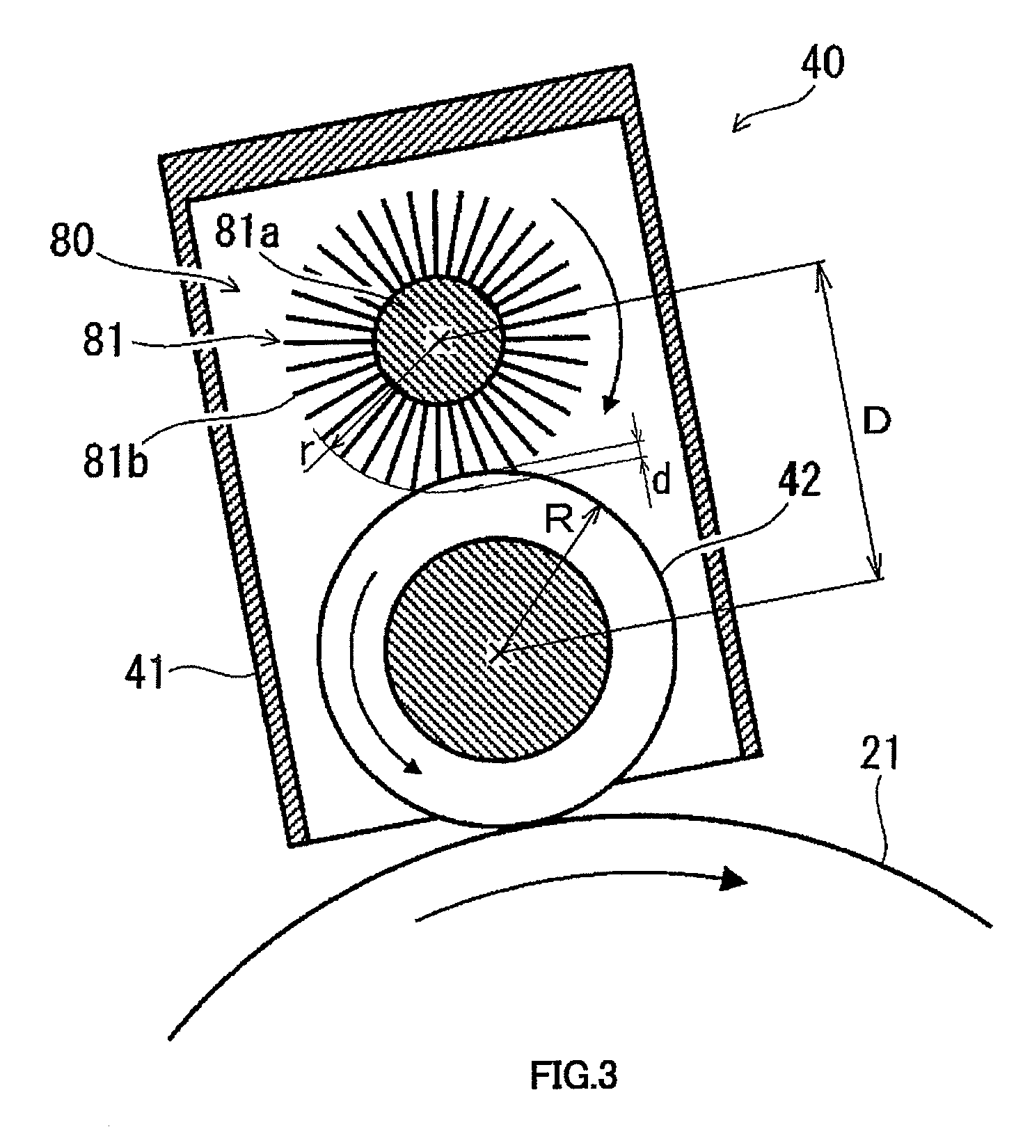 Cleaning device for rotary member, charging device and image forming apparatus including the same