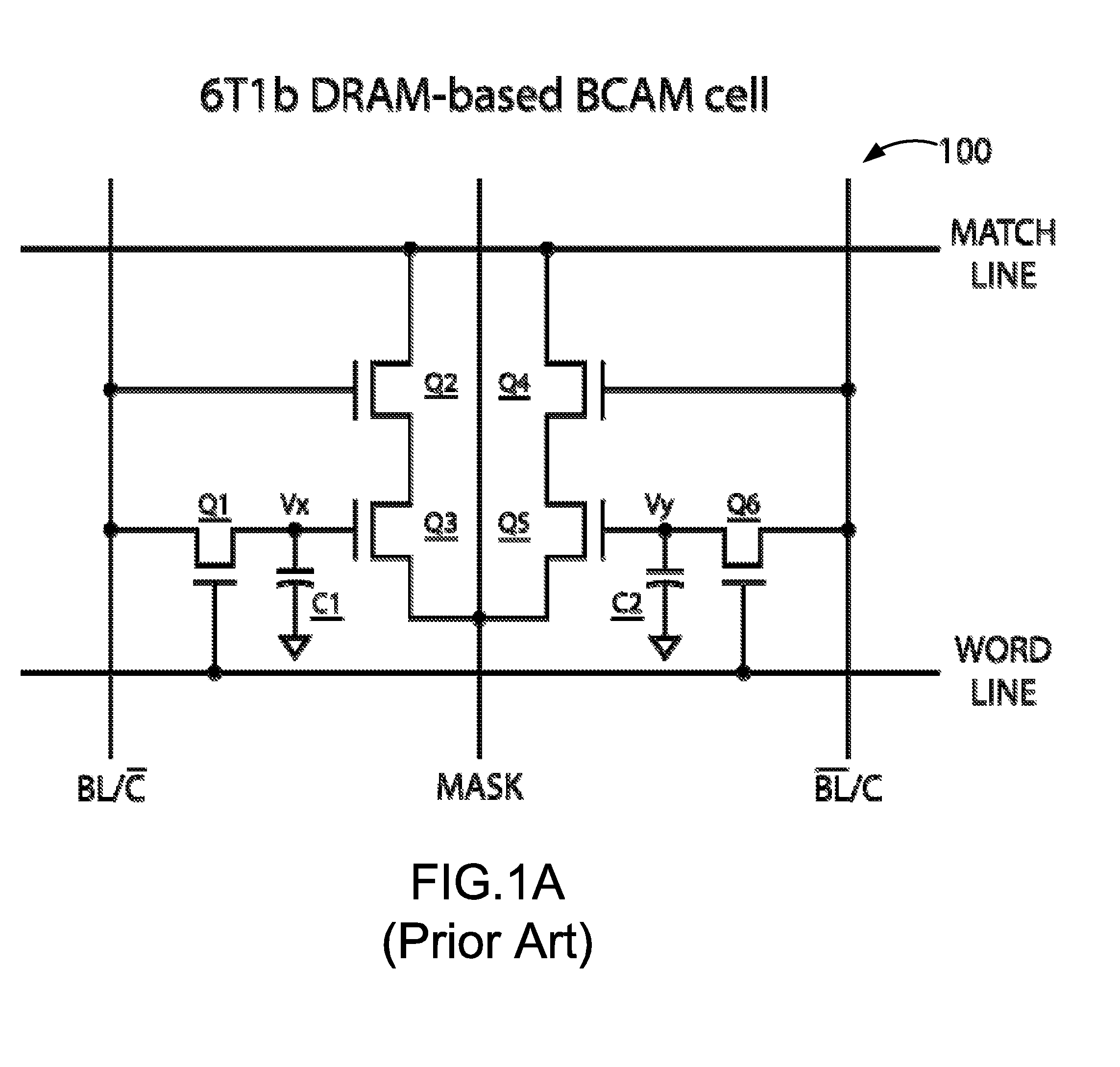 Nor-based bcam/tcam cell and array with NAND scalability