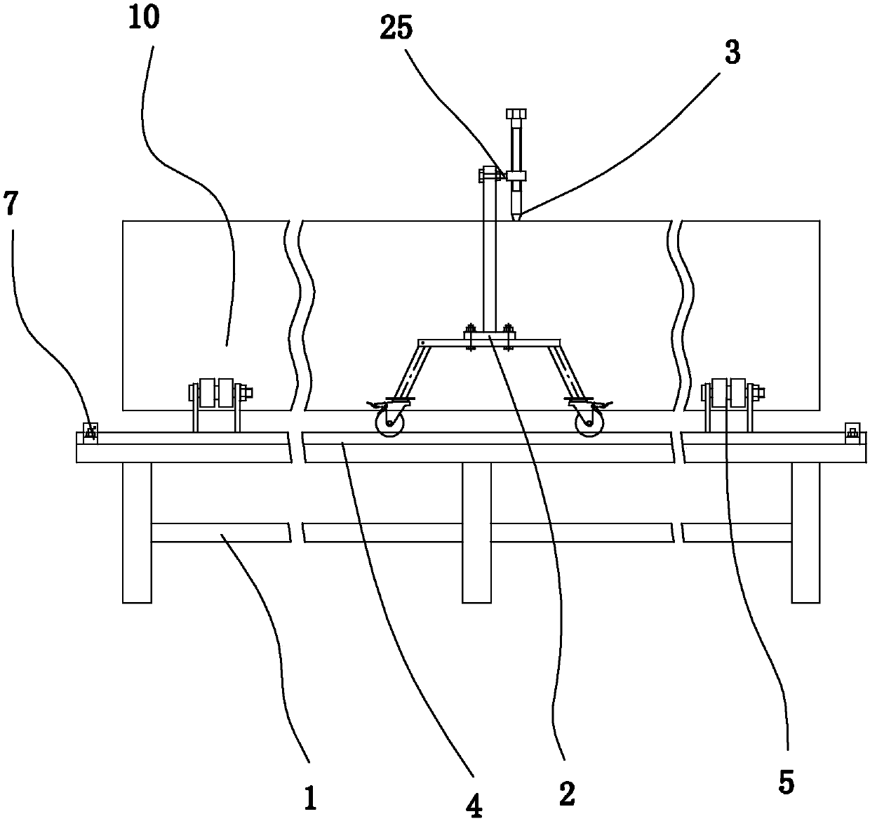 Test pipe piece line-marking device capable of adjusting angle and method