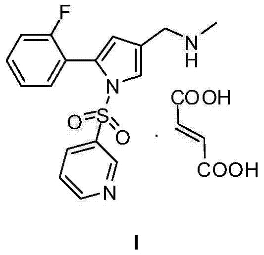 Crystal form of fumarate of pyrrole derivative