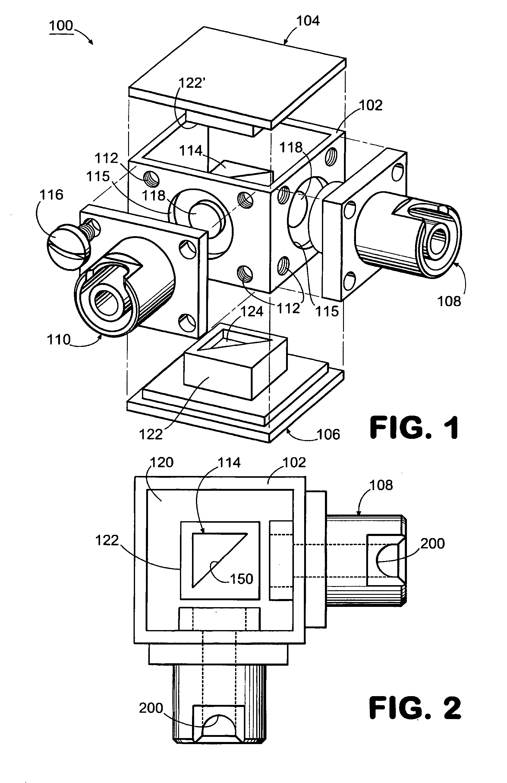 System and method for coupling and redirecting optical energy between two optical waveguides oriented at a predetermined angle