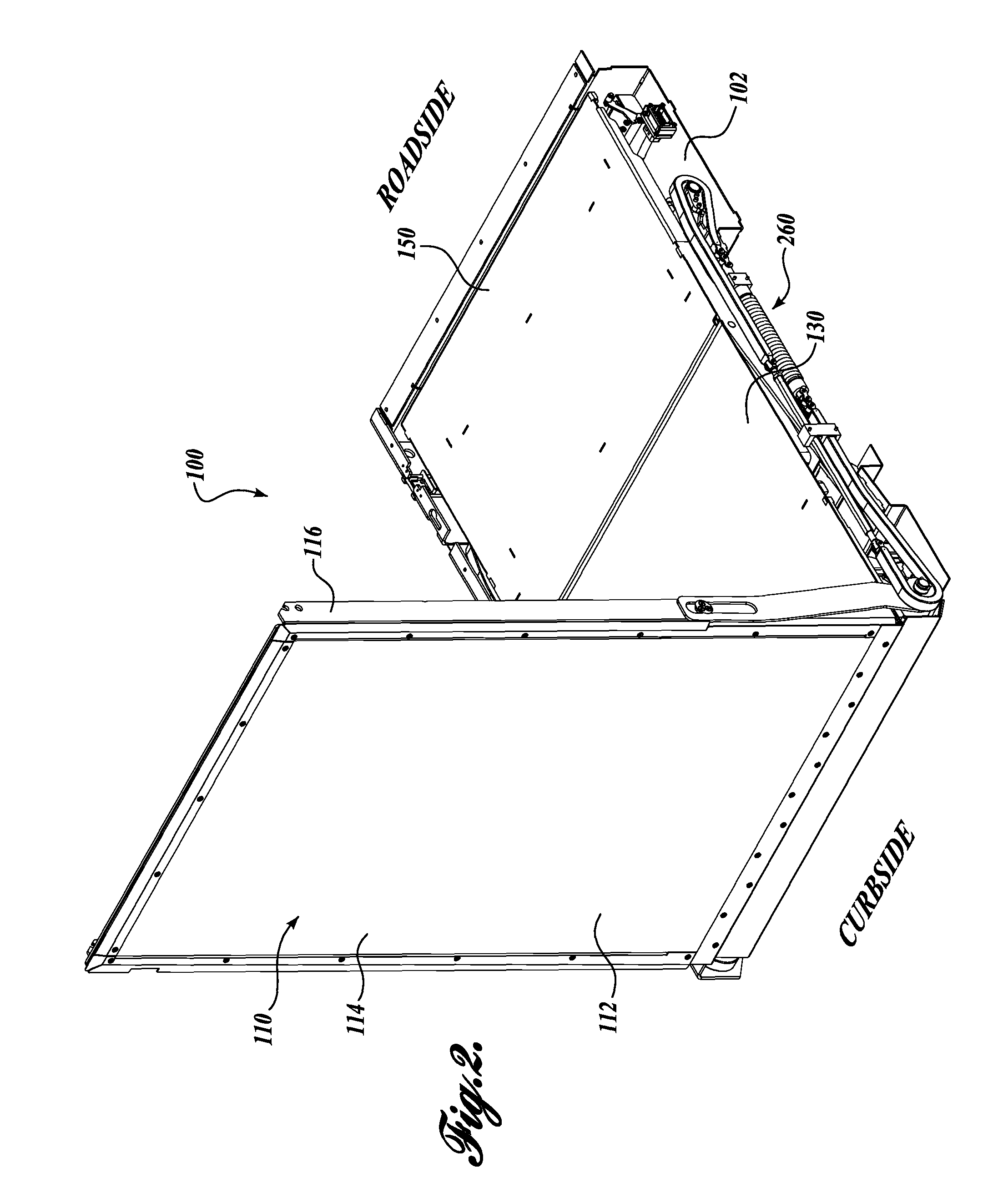 Fold out ramp