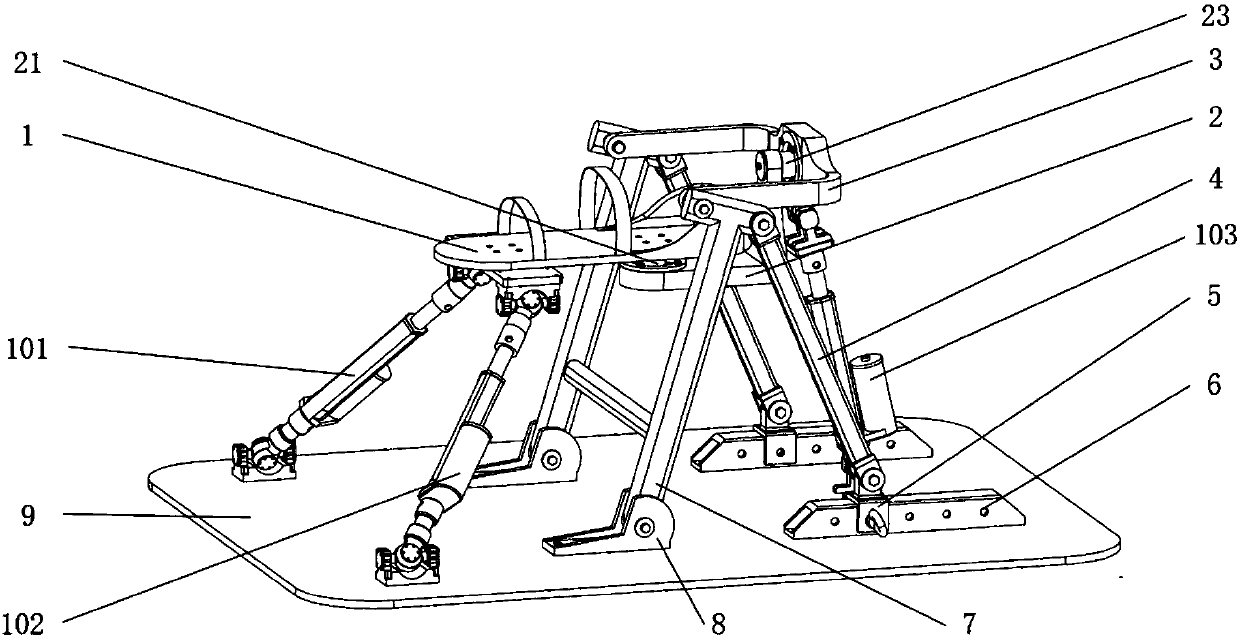 Three-degree-of-freedom parallel mechanism ankle joint recovery device