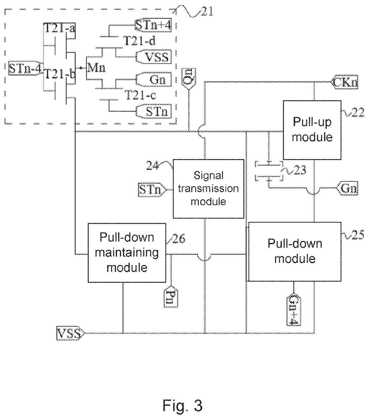 Gate on array circuit and display panel