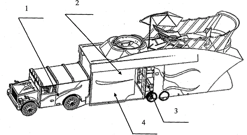 Large-space transformable multi-layer recreational vehicle