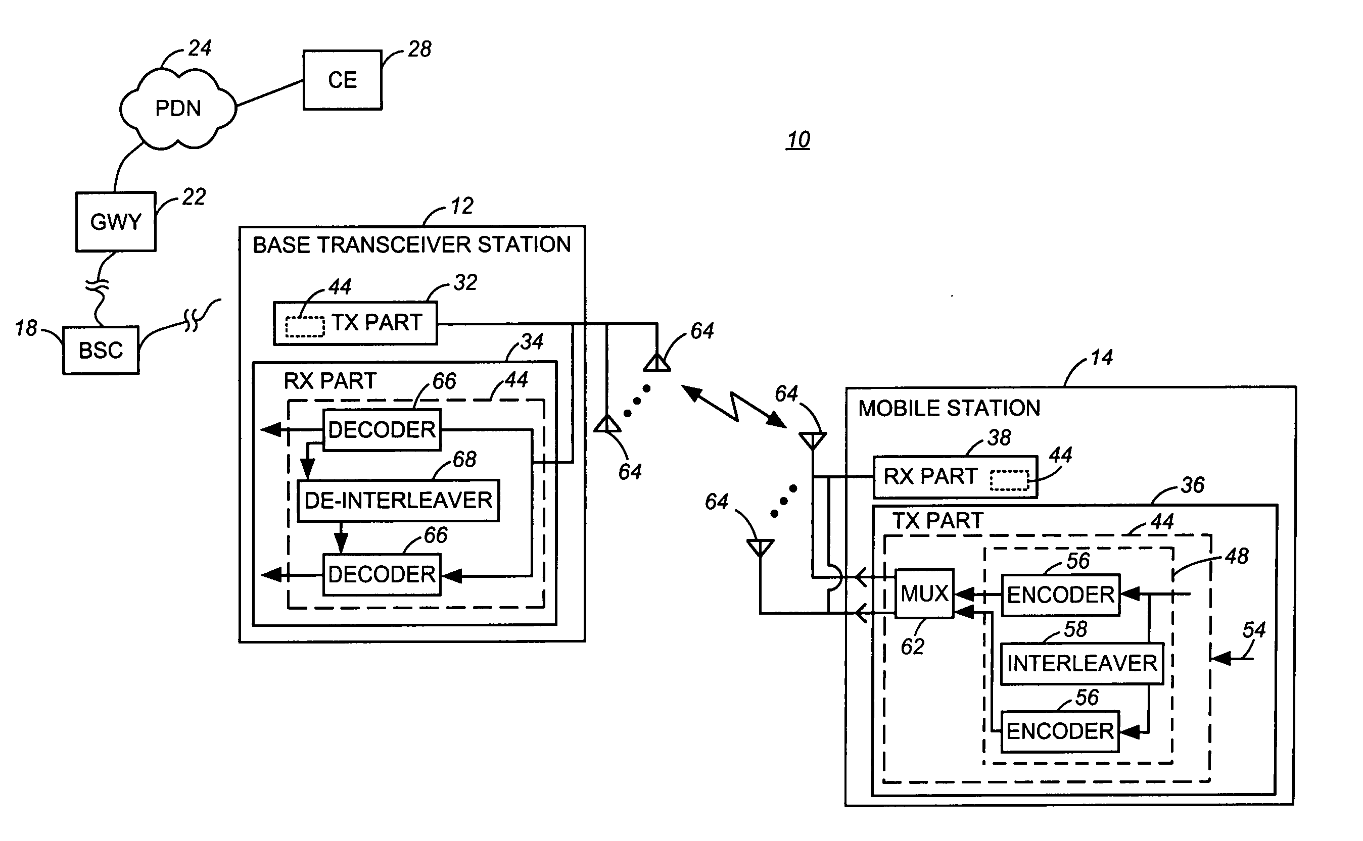 Apparatus, and associated method, for communicating data at selected levels of diversity in a radio communication system