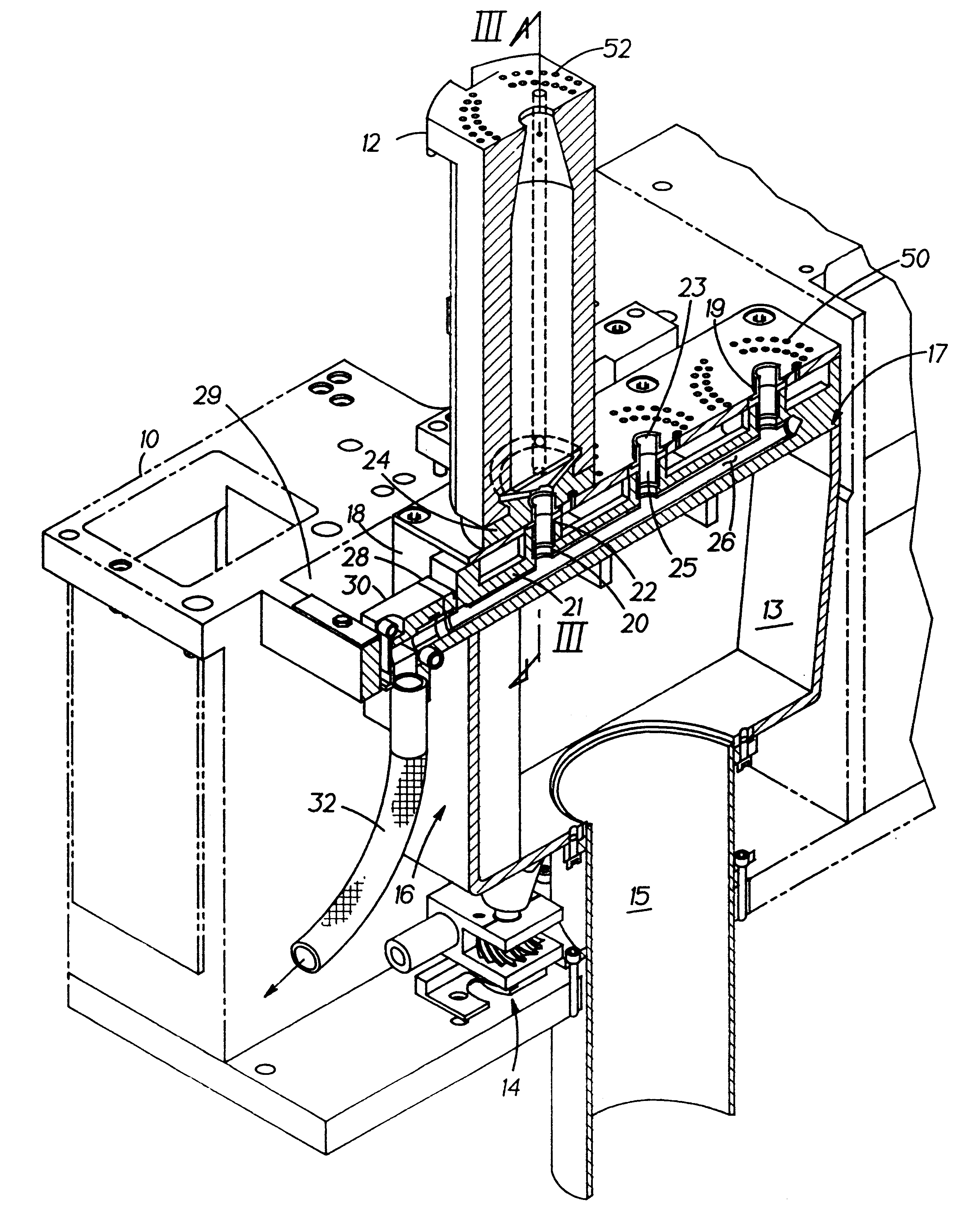 Vacuum system for an I.S. machine