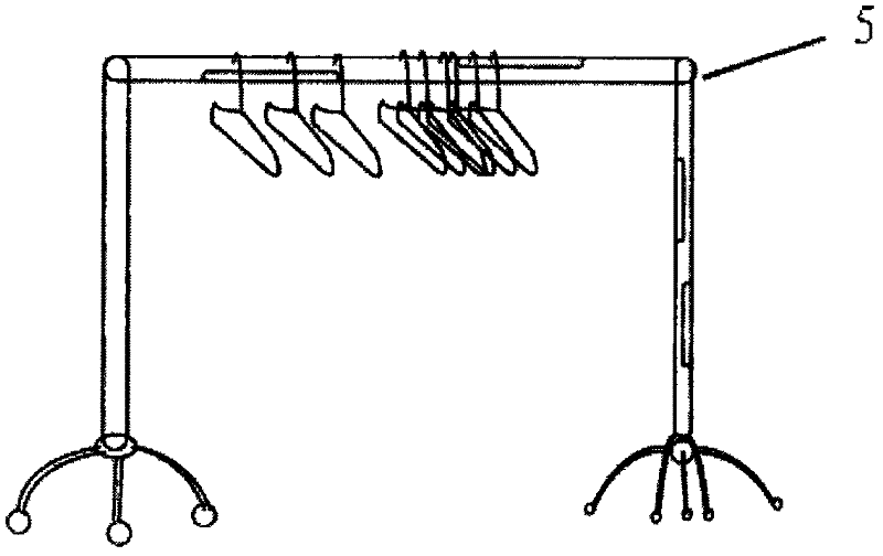 Multifunctional folding clothes rack