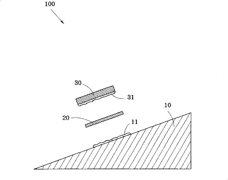 Combined structure and method of light fitting component