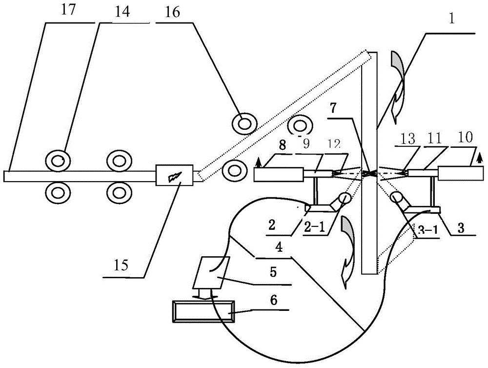 Near-infrared vision sensing and penetration control device and method for double-sided double-arc vertical welding