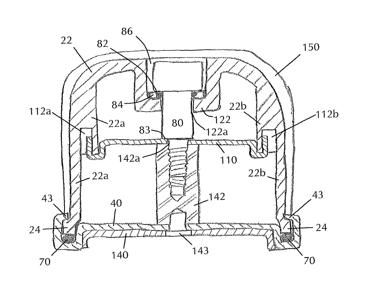 Radiator tank fastening system