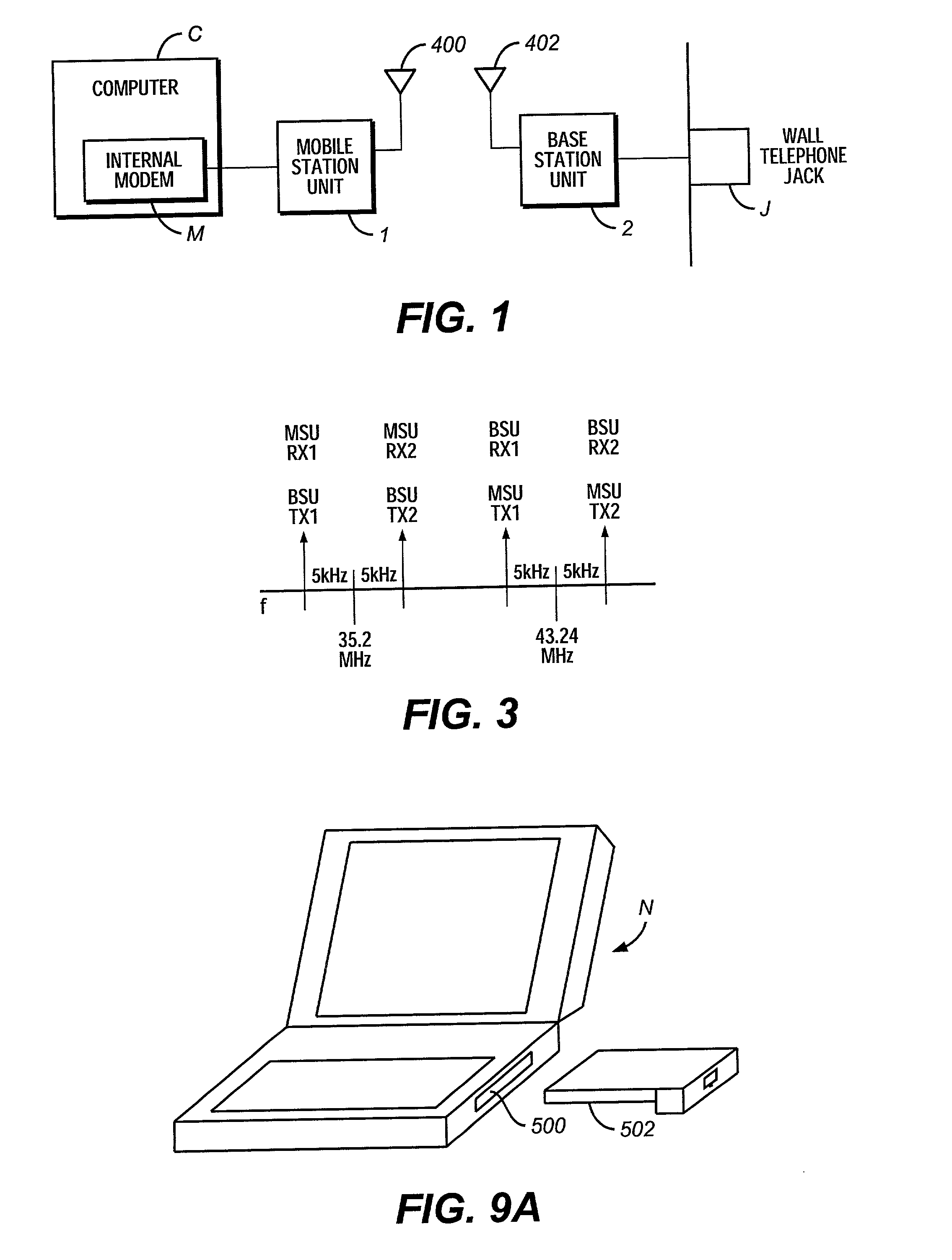 Cordless modem system having multiple base and remote stations which are interusable and secure