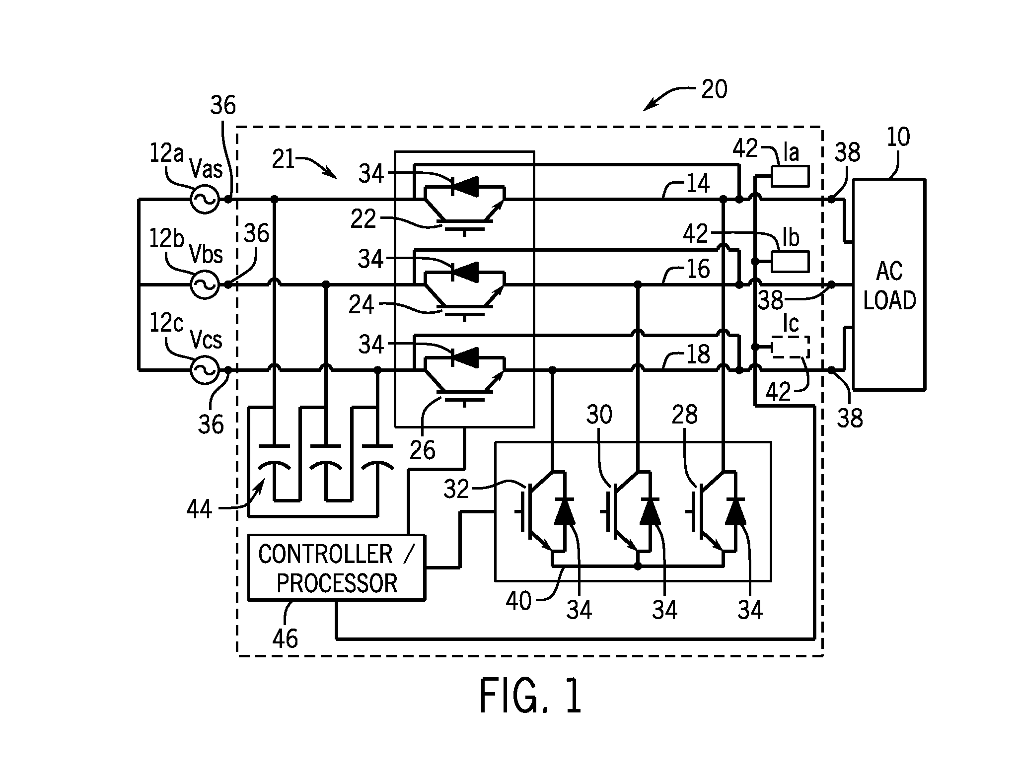 System and method for safe switching in an AC-to-AC converter
